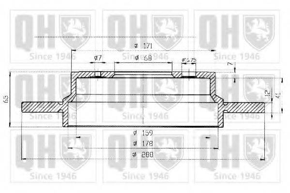 QUINTON HAZELL BDC4729 Тормозной диск