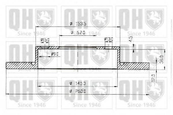 QUINTON HAZELL BDC4745 Тормозной диск