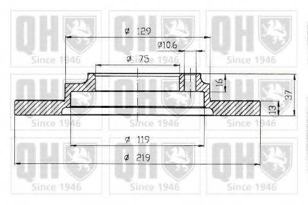 QUINTON HAZELL BDC4748 Тормозной диск