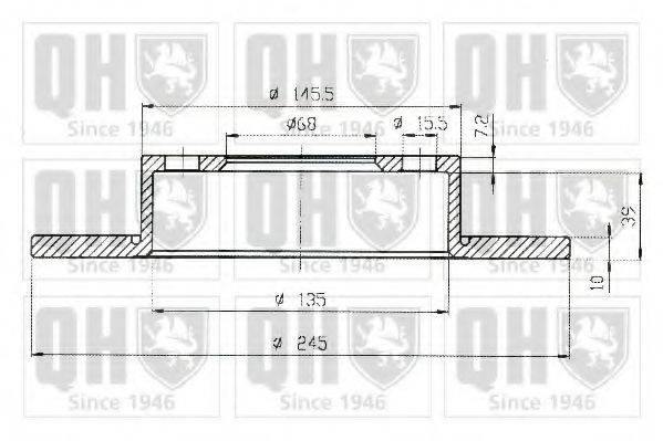 QUINTON HAZELL BDC4754 Тормозной диск