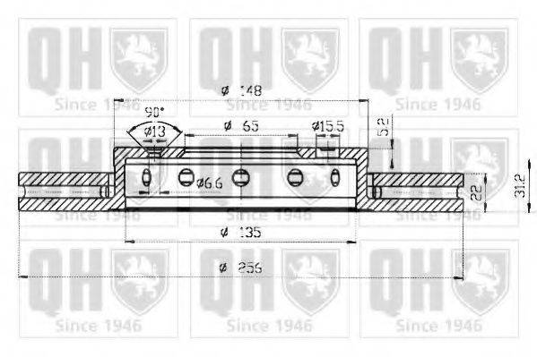 QUINTON HAZELL BDC4764 Тормозной диск