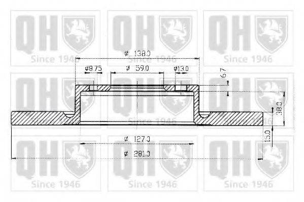 QUINTON HAZELL BDC4769 Тормозной диск