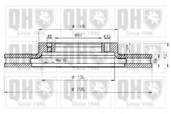 QUINTON HAZELL BDC4774 Тормозной диск