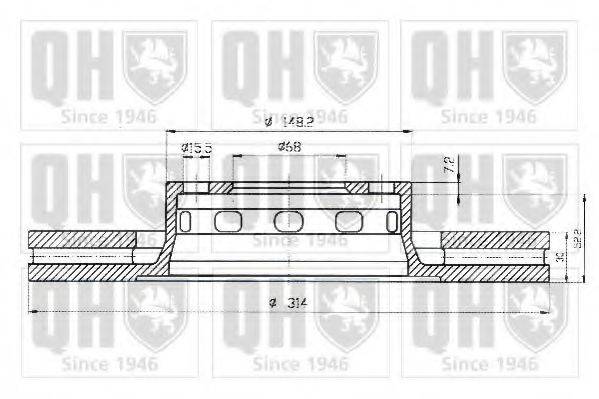 QUINTON HAZELL BDC4788 Тормозной диск