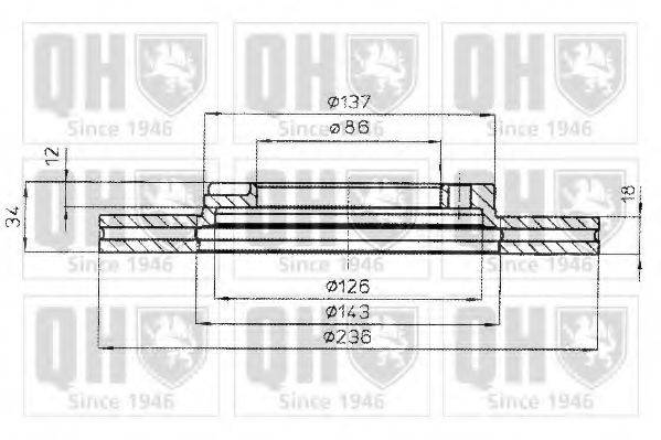 QUINTON HAZELL BDC4793 Тормозной диск