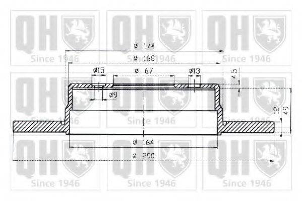 QUINTON HAZELL BDC4795 Тормозной диск