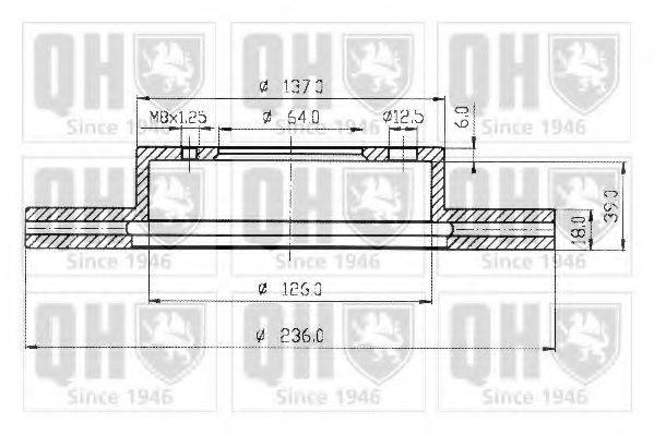 QUINTON HAZELL BDC4805 Тормозной диск