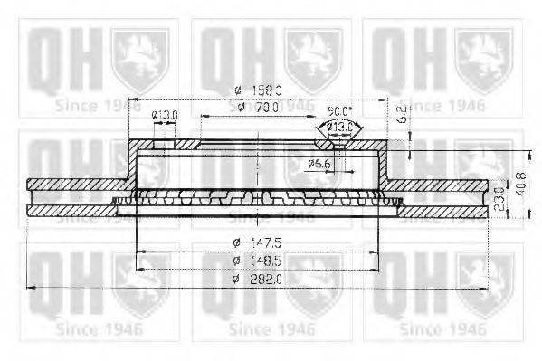 QUINTON HAZELL BDC4809 Тормозной диск