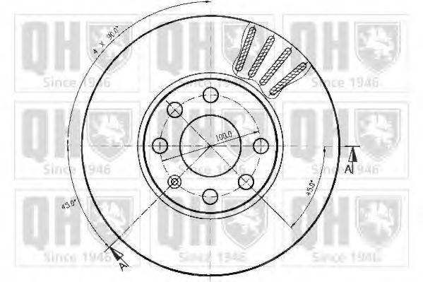 QUINTON HAZELL BDC4813 Тормозной диск