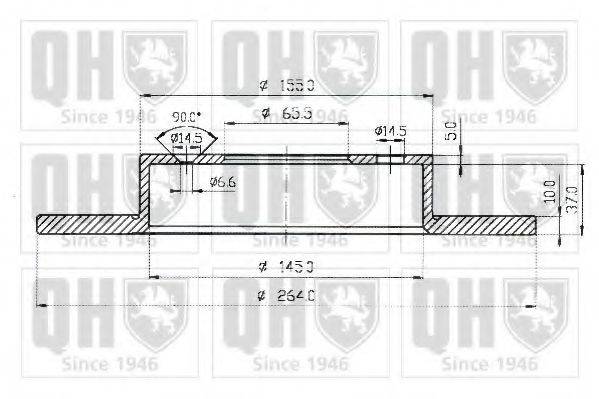 QUINTON HAZELL BDC4816 Тормозной диск