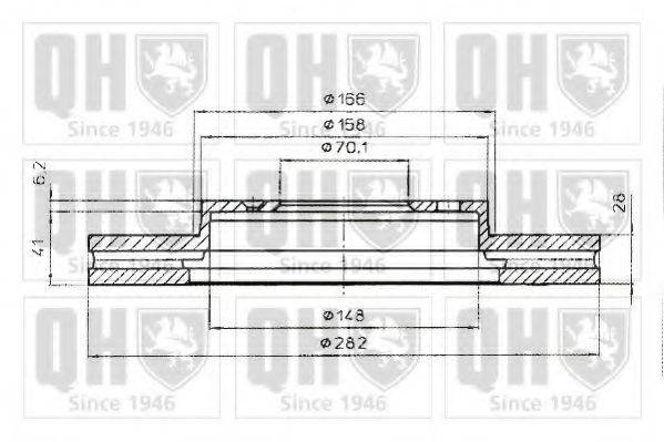 QUINTON HAZELL BDC4844 Тормозной диск