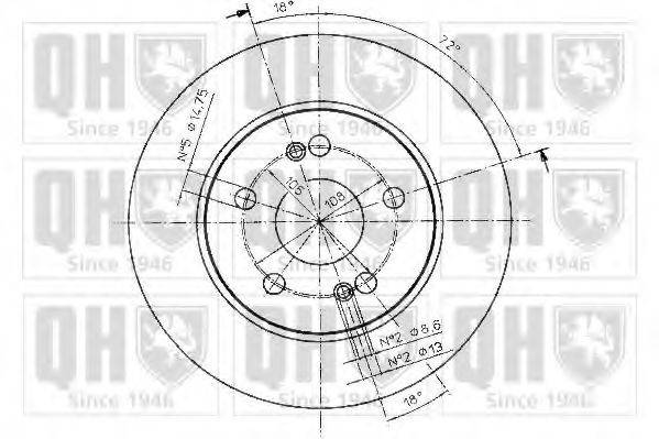 QUINTON HAZELL BDC4848 Тормозной диск