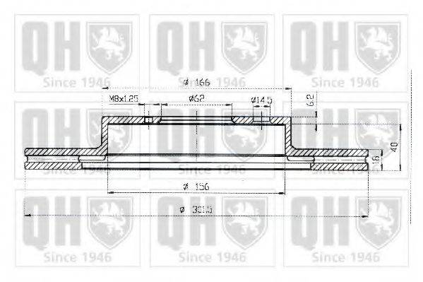 QUINTON HAZELL BDC4921 Тормозной диск