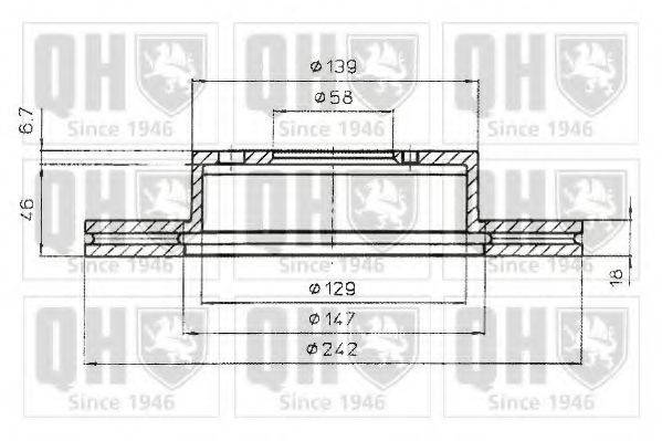 QUINTON HAZELL BDC4960 Тормозной диск