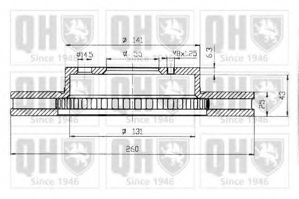 QUINTON HAZELL BDC4991 Тормозной диск