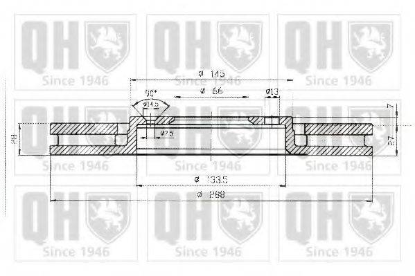 QUINTON HAZELL BDC4997 Тормозной диск