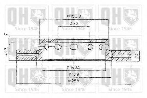 QUINTON HAZELL BDC5016 Тормозной диск