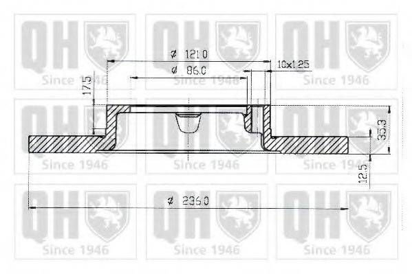 QUINTON HAZELL BDC5042 Тормозной диск