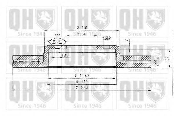 QUINTON HAZELL BDC5143 Тормозной диск