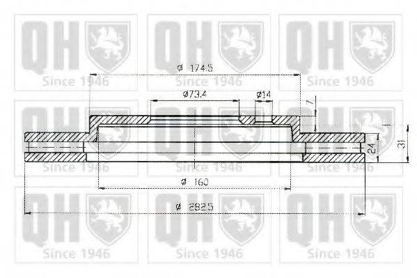 QUINTON HAZELL BDC5145 Тормозной диск