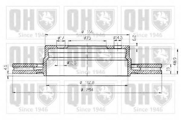 QUINTON HAZELL BDC5147 Тормозной диск