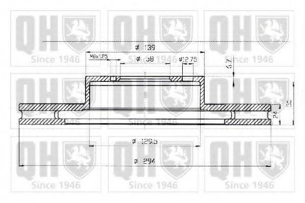 QUINTON HAZELL BDC5165 Тормозной диск