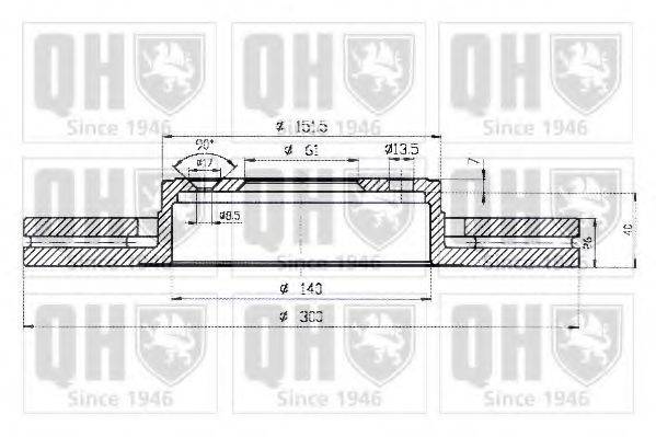 QUINTON HAZELL BDC5169 Тормозной диск