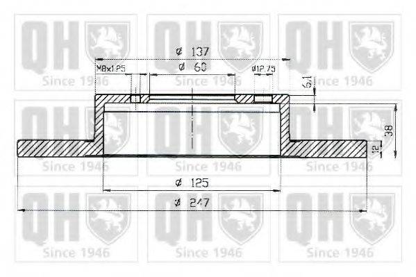 QUINTON HAZELL BDC5224 Тормозной диск