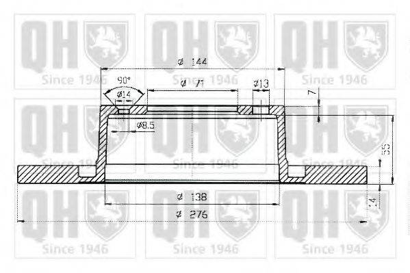 QUINTON HAZELL BDC5242 Тормозной диск