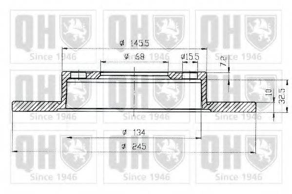 QUINTON HAZELL BDC5307 Тормозной диск