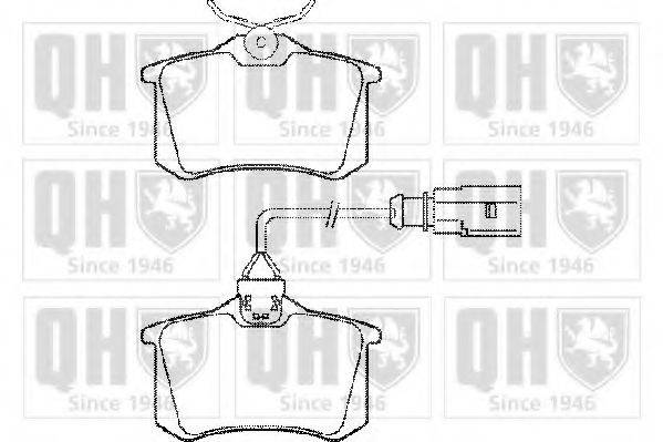 QUINTON HAZELL BP1280 Комплект тормозных колодок, дисковый тормоз