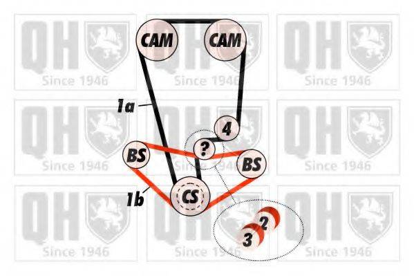 QUINTON HAZELL QBK489 Комплект ремня ГРМ