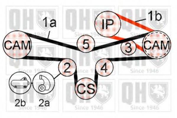 QUINTON HAZELL QBK584 Комплект ремня ГРМ