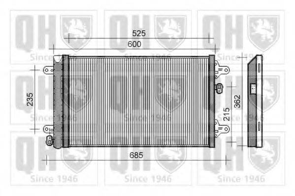 QUINTON HAZELL QCN356 Конденсатор, кондиционер