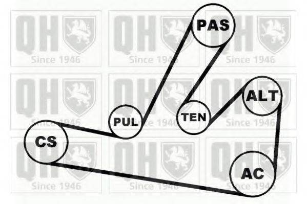 QUINTON HAZELL QDK59 Поликлиновой ременный комплект