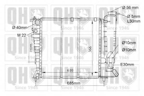 QUINTON HAZELL QER1055 Радиатор, охлаждение двигателя