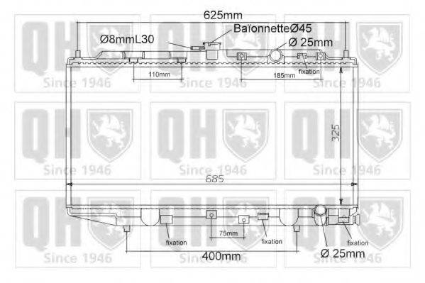 QUINTON HAZELL QER1128 Радиатор, охлаждение двигателя