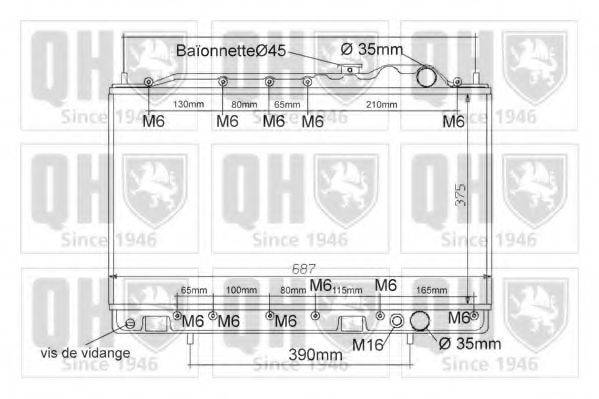 QUINTON HAZELL QER1202 Радиатор, охлаждение двигателя