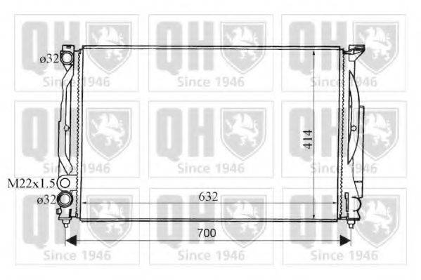 QUINTON HAZELL QER1567 Радиатор, охлаждение двигателя