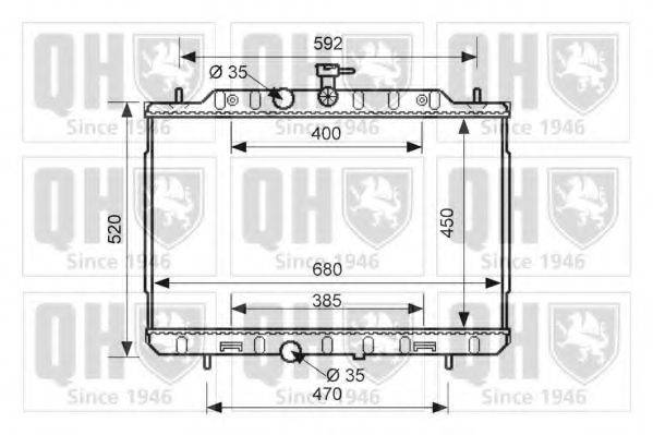 QUINTON HAZELL QER1600 Радиатор, охлаждение двигателя