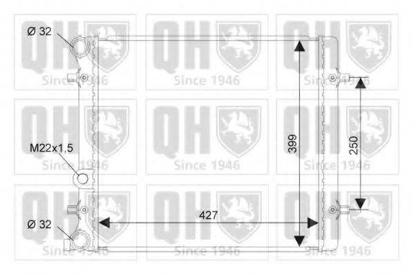 QUINTON HAZELL QER1663 Радиатор, охлаждение двигателя