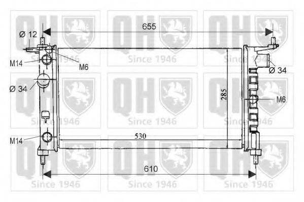 QUINTON HAZELL QER1674 Радиатор, охлаждение двигателя