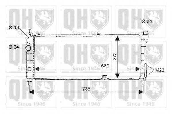 QUINTON HAZELL QER1675 Радиатор, охлаждение двигателя