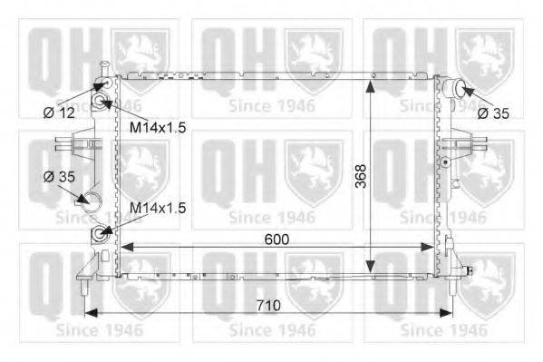 QUINTON HAZELL QER1686 Радиатор, охлаждение двигателя