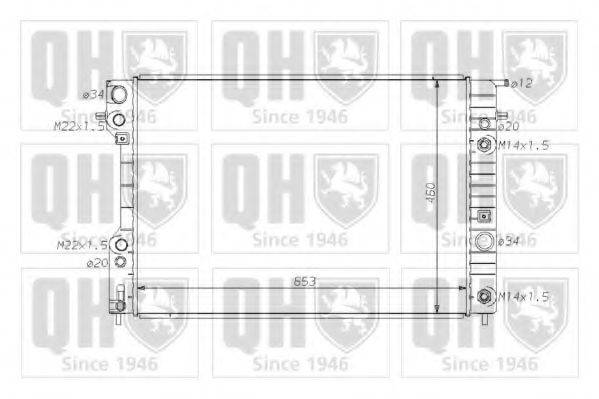 QUINTON HAZELL QER1695 Радиатор, охлаждение двигателя