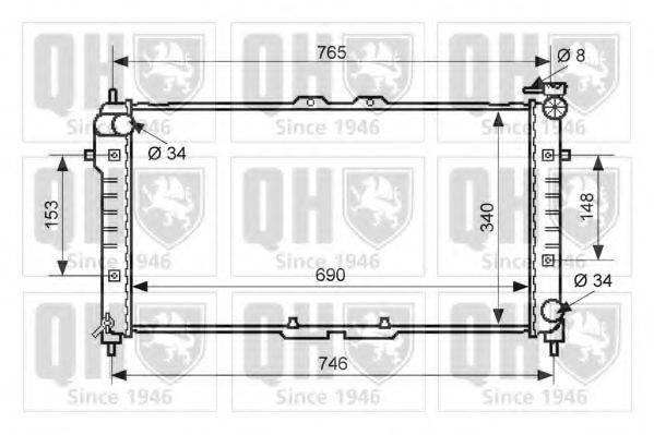 QUINTON HAZELL QER1848 Радиатор, охлаждение двигателя