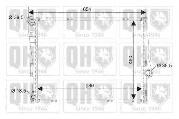 QUINTON HAZELL QER1900 Радиатор, охлаждение двигателя