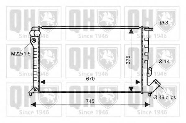 QUINTON HAZELL QER1916 Радиатор, охлаждение двигателя