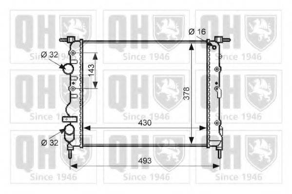 QUINTON HAZELL QER1972 Радиатор, охлаждение двигателя