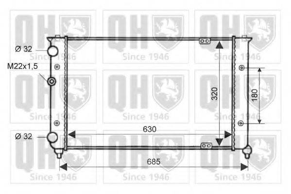 QUINTON HAZELL QER1989 Радиатор, охлаждение двигателя